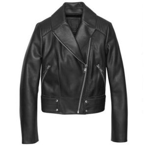 Andrew Marc Naked Pebble Leather Moto Jacket